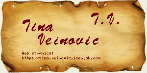 Tina Veinović vizit kartica